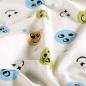 Preview: 0,50 MTR. ♥ SMILEY COLOURFUL BLAU JERSEY ♥