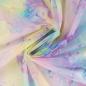 Preview: 0,5 MTR. ♥ SOFT TüLL GLITZER UNICORN BUTTERFLY MULTICOLOUR  ♥