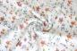 Preview: 0,5 MTR. ♥ RIPPSTRICK JERSEY SUMMER FLOWERS APRICOT ♥