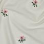 Preview: 0,5 MTR.♥ CRINKLE BAUMWOLL VOILE GESTICKTE BLÜMCHEN ♥