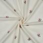 Preview: 0,5 MTR.♥ CRINKLE BAUMWOLL VOILE GESTICKTE BLÜMCHEN ♥