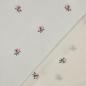 Preview: 0,5 MTR.♥ CRINKLE BAUMWOLL VOILE GESTICKTE BLÜMCHEN ♥