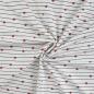 Preview: 0,50 MTR. ♥ LITTLE LADYBUGS MARIENKÄFER LINES NAVY JERSEY  ♥