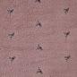 Preview: 0,5 MTR. ♥ TEDDY GESTICKTE BLÜMCHEN MAUVE ♥