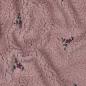 Preview: 0,5 MTR. ♥ TEDDY GESTICKTE BLÜMCHEN MAUVE ♥