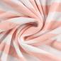 Preview: 0,5 MTR. ♥ FROTTEE BLOCKSTREIFEN ROSE - 100% BAUMWOLLE  ♥