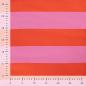 Preview: 0,50 MTR. XL STREIFEN ORANGE ROSA - FRENCH TERRY