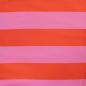 Preview: 0,50 MTR. XL STREIFEN ORANGE ROSA - FRENCH TERRY