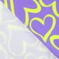 Preview: 0,50 MTR. NEON HEARTS HELL LILA SOFT SWEAT FRENCH TERRY