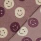 Preview: 0,5 MTR. ♥ TEDDY SMILEYS MAUVE ♥