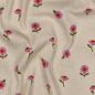 Preview: 0,5 MTR. ♥ RIPPSTRICK JERSEY  BLÜMCHEN NATURAL ♥