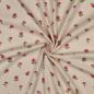Preview: 0,5 MTR. ♥ RIPPSTRICK JERSEY  BLÜMCHEN NATURAL ♥