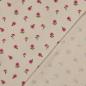 Preview: 0,5 MTR. ♥ RIPPSTRICK JERSEY  BLÜMCHEN NATURAL ♥