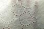 Preview: 0,5 MTR. ♥ LOCHSTICKEREI - CIRCLES STICKEREI - BAUMWOLLE - CREME ♥