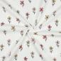 Preview: 0,5 MTR. ♥ WAFFEL STRICKJERSEY - FLOWERS PEACH/APRICOT ♥