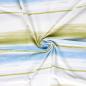 Preview: 0,50 MTR. ♥ STREIFEN COLOURFUL BLAU KOMBI SMILEY JERSEY ♥