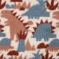 Preview: 0,5 MTR. ♥ TEDDY KUSCHEL DINOS COLORFUL ♥