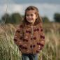 Preview: 0,5 MTR. ♥ TEDDY JACQUARD KIRSCHEN BRAUN ♥