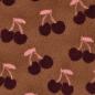 Preview: 0,5 MTR. ♥ TEDDY JACQUARD KIRSCHEN BRAUN ♥