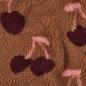 Preview: 0,5 MTR. ♥ TEDDY JACQUARD KIRSCHEN BRAUN ♥