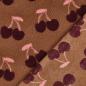 Preview: 0,5 MTR. ♥ TEDDY JACQUARD KIRSCHEN BRAUN ♥