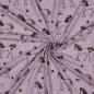 Preview: 0,50 MTR.  ♥ GLITZER PFERDE MAUVE JERSEY ♥