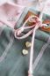 Preview: 1Mtr. ♥ Kunstleder Wildlederband DuNKELGRau - mit silbernen Dots ♥