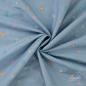 Preview: 0,5 MTR. JEANS CHAMBRAY BLÜMCHEN