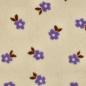 Preview: 0,5 MTR. ♥ TEDDY KUSCHEL DAISY BLÜMCHEN NATUR ♥