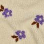 Preview: 0,5 MTR. ♥ TEDDY KUSCHEL DAISY BLÜMCHEN NATUR ♥