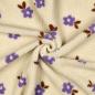 Preview: 0,5 MTR. ♥ TEDDY KUSCHEL DAISY BLÜMCHEN NATUR ♥