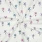Preview: 0,5 MTR. ♥ WAFFEL STRICKJERSEY - FLOWERS FLIEDER/ROSE ♥