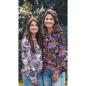 Preview: 0,5 MTR. AUTUMN BLOOMS NATUR/LILA - FRENCH TERRY