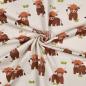 Preview: 0,50 MTR. FLUFFY MUH ZOTTELBANDE NATURAL SOFT SWEAT