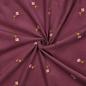 Preview: 0,5 MTR. ♥ WEICHER BABY FEINCORD BROMBEERE/BEERE GESTICKE BLÜMCHEN ♥