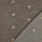Preview: 0,5 MTR. ♥ TEDDY GESTICKTE BLÜMCHEN GRAU ♥