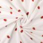 Preview: 0,5 MTR. ♥ MuSSELIN GESTICKTE ERDBEEREN ♥