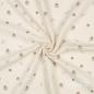 Preview: 0,5 MTR.  ♥ BLÜMCHEN MUSSELIN NATUR ♥
