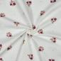 Preview: 0,5 MTR. FLANNEL BLÜMCHEN NATUR 100% BAUMWOLLE