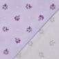 Preview: 0,5 MTR. FLANNEL BLÜMCHEN FLIEDER 100% BAUMWOLLE
