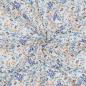 Preview: 0,5 MTR. ♥ BLUSENSTOFF BAUMWOLLE  VOILE FLOWERS SENF/PEACH/BLAU ♥