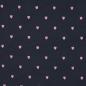 Preview: 0,5 MTR. ♥ MUSSELIN GESTICKTE ROSE HERZEN - NAVY ♥