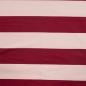 Preview: 0,50 MTR. XL STREIFEN BEERE HELLROSE - FRENCH TERRY