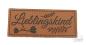 Preview: 1 Stück - KuNSTLEDER LABEL - Lieblingskind - AUFNÄHER MIT VORGEDRUCKTER NÄHNAHT - 60mm x 25mm