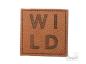 Preview: 1 Stück - KuNSTLEDER LABEL - WILD  - AUFNÄHER MIT VORGEDRUCKTER NÄHNAHT -  45mm x45mm