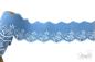 Preview: ♥1 Mtr. WäSCHESPITZE BLOSSOM - ZWEIFARBIG - JEANS LIGHT/WEISS - 5cm ♥ -