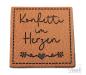 Preview: 1 Stück - KuNSTLEDER LABEL - KONFETTI IM... - AUFNÄHER MIT VORGEDRUCKTER NÄHNAHT -  40mm x 40mm
