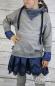 Preview: 1 MTR. ♥ XXL Gedrehte Hoodie Kordel DUNKELBLAU meliert - 12mm ♥