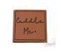 Preview: 1 Stück - KuNSTLEDER LABEL - Cuddle Me - AUFNÄHER MIT VORGEDRUCKTER NÄHNAHT - 40mm x 40mm