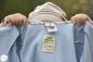 Preview: 0,5 MTR. ♥ Doubelface Baumwollfleece HELLBLAU MELANGE - 100% Baumwolle ♥